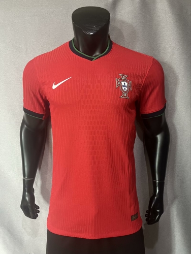 Player Version 2024/25 Portugal Home Red Thailand Soccer Jersey AAA-308