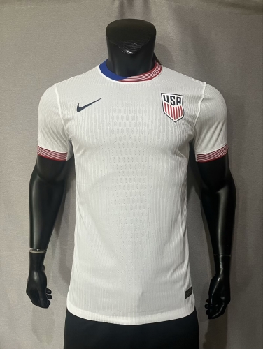 Player Version 2024/25 USA Home White Thailand Soccer Jersey AAA-416/308/408