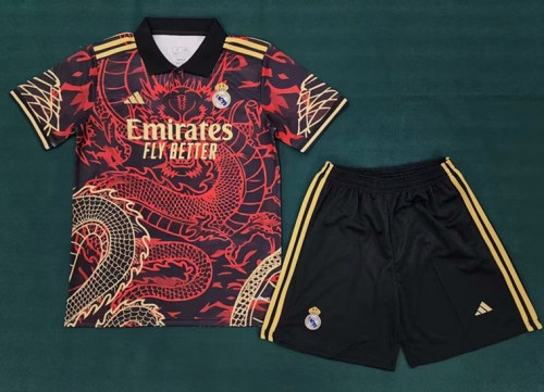 2024/25 Special Version Real Madrid Red Soccer Uniform-SKE