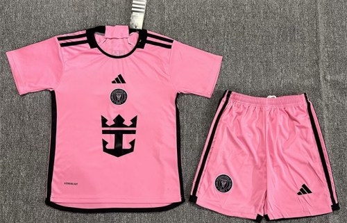 Kids 2024/25 Inter Miami CF Pink Kids/Youth Soccer Uniform-123/522/507