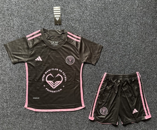 Different Adv 25 Inter Miami CF Black Kids/Youth Soccer Uniform-36