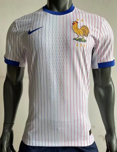 Player Version 2024/25 France Away White Thailand Soccer Jersey AAA-308/703/MY