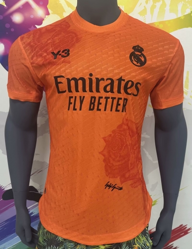 Player Version 2024/25 Rea Madrid Y3 Orange Color Thailand Soccer Jersey AAA-27/888