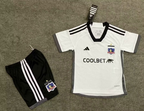 Kids 2023/24 Colo-Colo Home White Kids/Youth Soccer Uniform-SKE