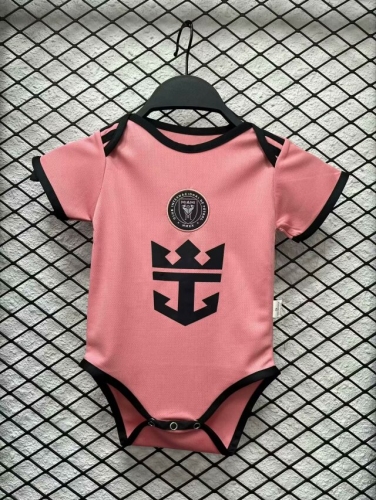 (Size 9-12) 2024/25 Inter Miami CF Pink Baby Soccer Uniform-308