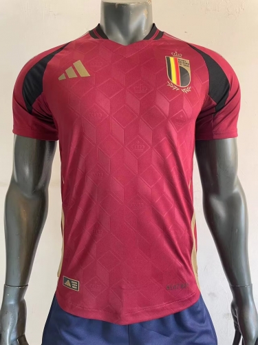 Player Version 2024/25 Belgium Home Red Thailand Soccer Jersey AAA-703/308/MY