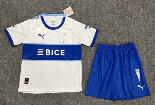 Kids 2023-24 Universidad Católica Home White Kids/Youth Soccer Uniform-522