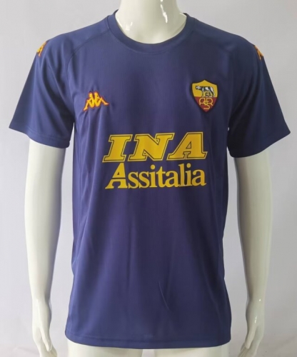 00/01 Roma 2nd Away Blue Thailand Soccer Jersey AAA-503