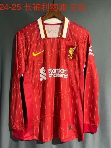 2024/25 Liverpool Home Red LS Thailand Soccer Jersey AAA-709/410