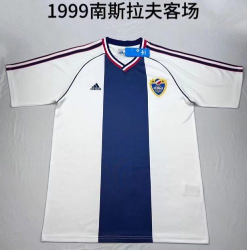 99 Retro Version Yugoslavia Away White & Blue Thailand Soccer Jersey AAA-709