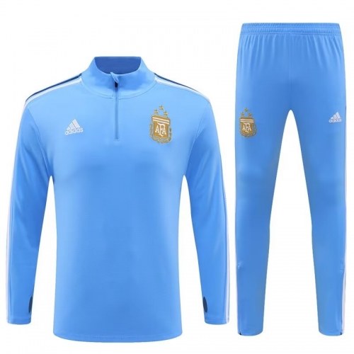 2023/24 Argentina Light Blue Thailand Soccer Tracksuit Uniform-801