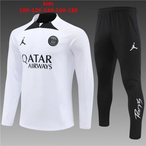 Player Version Kids 2023/24 Paris SG White Kids/Youth Thailand Soccer Uniform-801/38