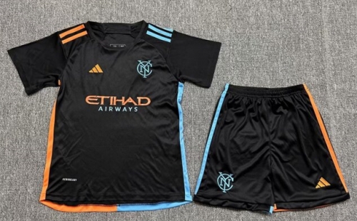 Kids 2024/25 New York City Away Black Kids/Youth Soccer Uniform-522