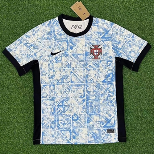 2024/25 Portugal Away Blue & White Thailand Soccer Jersey AAA-416/705/320