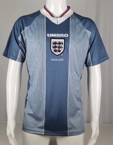 98 Retro Verison England Away Gray & White Thailand Soccer Jersey AAA-503