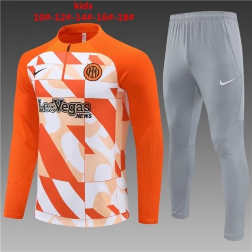2023/24 Inter Milan Orange Kids/Youth Tracksuit Uniform-801