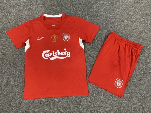 04-05 Retro Version Liverpool Home Red Youth/Kids Soccer Uniform-1040/516