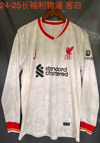 2024/25 Liverpool Away White LS Thailand Soccer Jersey AAA-709