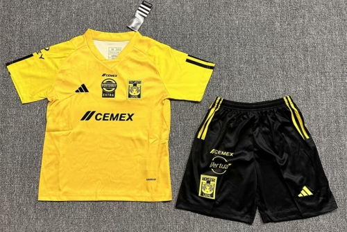 Kids 2023/24 Tigres UANL Yellow Kids/Youth Soccer Uniform-522