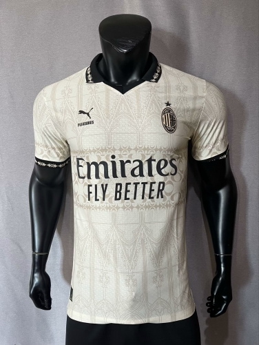 Player Version 2024-2025 Jointed Version AC Milan Rice YellowThailand Soccer Jersey AAA-308/210/MY