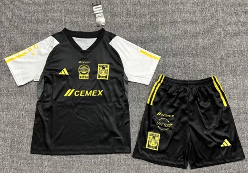 Kids 2023/24 Tigres UANL Black Kids/Youth Soccer Uniform-522