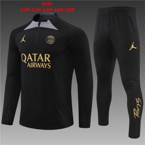 2023/24 Paris SG Black Kids/Youth Thailand Soccer Uniform-801