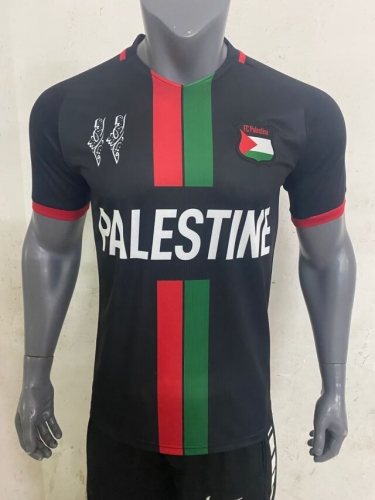 2023/24 Palestino Black Thailand Soccer Jersey AAA-47/38