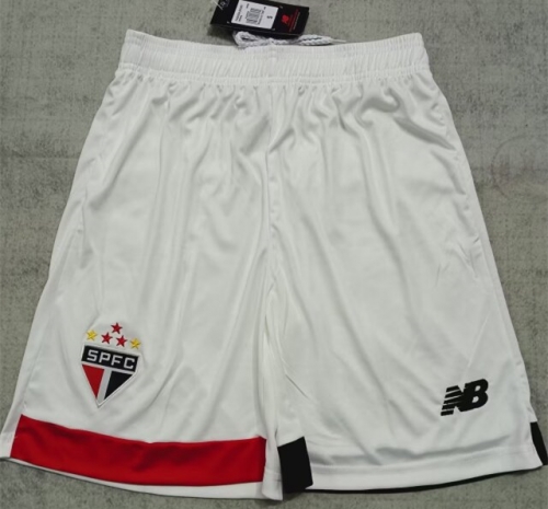 2024/25 São Paulo FC Home White Thailand Soccer Shorts-315