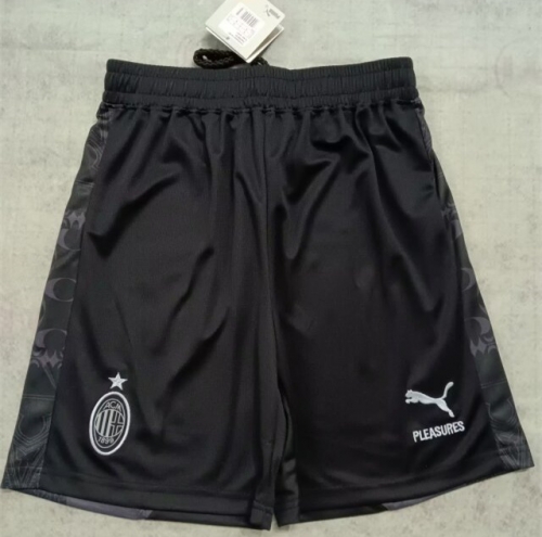 2024/25 AC Milan 3nd Away Black Thailand Soccer Shorts-315