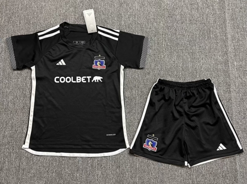 Kids 2024/25 Colo-Colo Away Black Kids/Youth Soccer Uniform-522