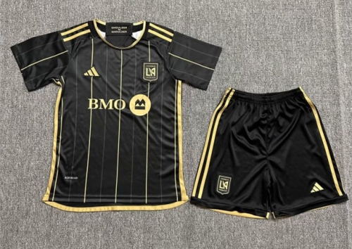 Kids 2024/25 Los Angeles FC Home Black Kids/Youth Soccer Uniform-522