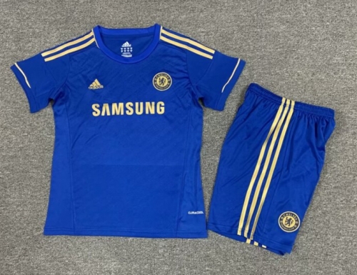 12-13 Retro Version Chelsea Home Blue Kid/Youth Soccer Uniform-1040