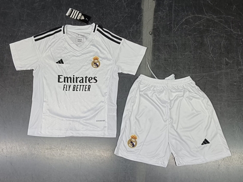 2024/25 Real Madrid Home White Kids/Youth Soccer Uniform-522/507/123