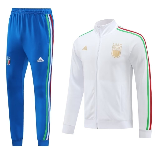 2023/24 #01 Italy White Soccer Jacket Uniform-LH