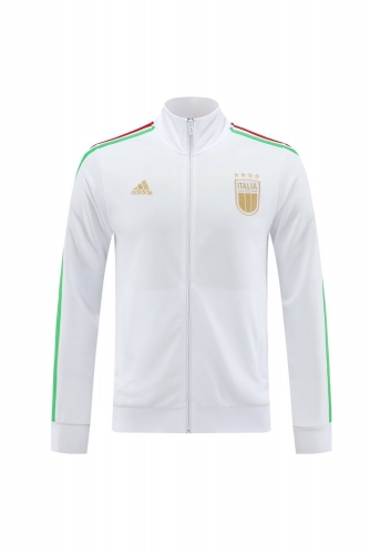 2023/24 #01 Italy White Soccer Jacket Top-LH