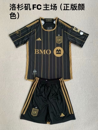 Kids 2024/25 Los Angeles FC Home Black Kids/Youth Soccer Uniform-208