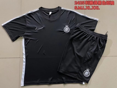 2024/25 Al Nassr Black Shorts-sleeve Thailand Tracksuit Uniform-815