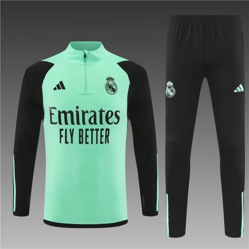 2023/24 Real Madrid Green Soccer Tracksuit Uniform-801
