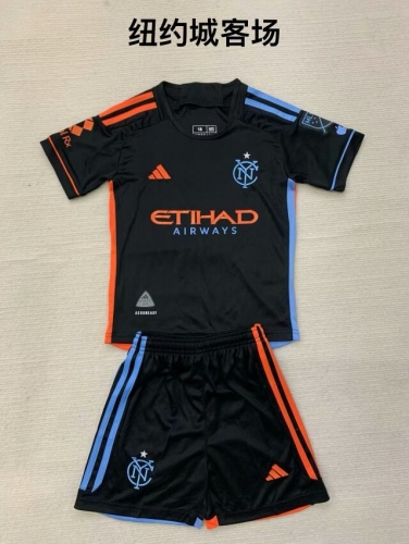 Kids 2024/25 New York City Away Black Kids/Youth Soccer Uniform-208