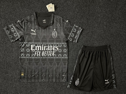 2024/25 AC Milan 3nd Away Black Soccer Uniform-315/36/516