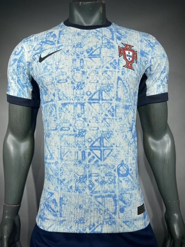 Player Version 2024/25 Portugal Away Blue & White Thailand Soccer Jersey AAA-703/888