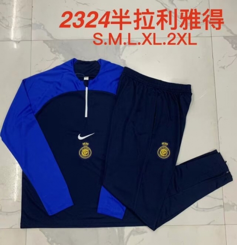 2023/24 Al Nassr Royal Blue Thailand Tracksuit Uniform-815