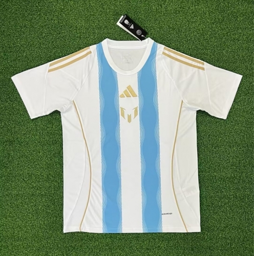 2024/25 Star 10 Argentina White & Blue Thailand Soccer Jersey AAA-320