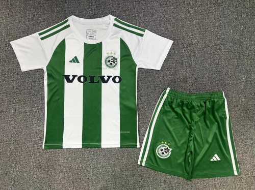 Kids 2024/25 Maccabi Tel Aviv F.C. White & Green Kids/Youth Soccer Uniform-36/522