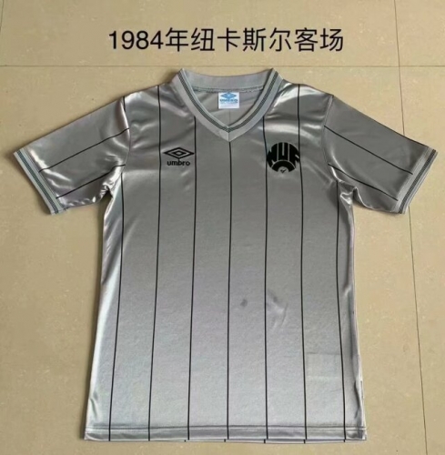 1984 Retro Version Newcastle United Away Gray Thailand Soccer Jersey AAA-709