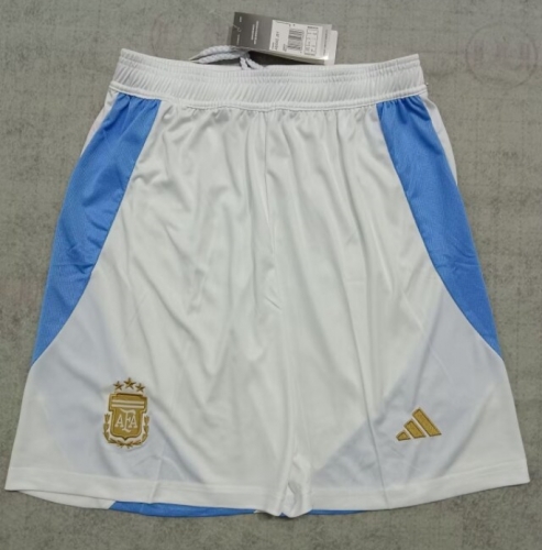2024/25 Argentina Home White Thailand Soccer Shorts-315