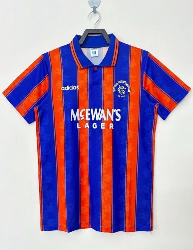 93-94 Retro Version Rangers Home Red & Blue Thailand Soccer Jersey AAA-522/811