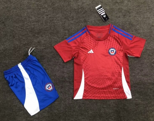 Kids 2024/25 Chile  Home Red Kids/Youth Soccer Uniform-SKE/1040