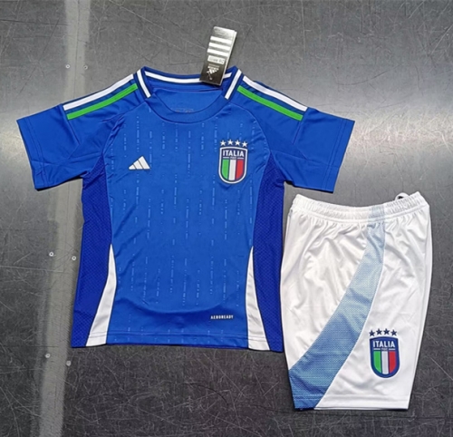 Kids 2024/25 Italy Home Blue Kids/Youth Soccer Uniform-123/507/522