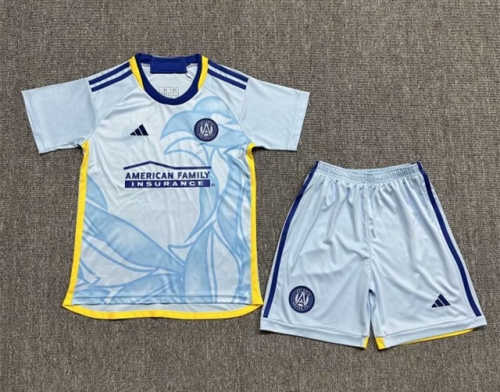 Kids 2024/25 Atlanta United FC Away Blue Soccer Uniform-208/522